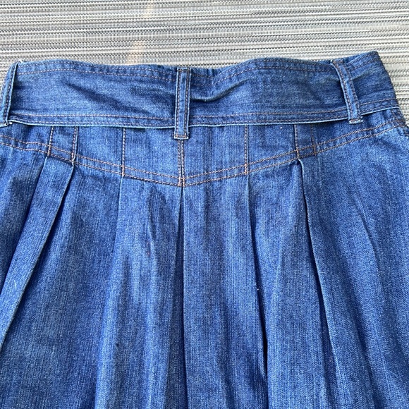 🎯NWOT Nine West Jeans Pleated Skirt Blue Size 6 - Picture 5 of 10